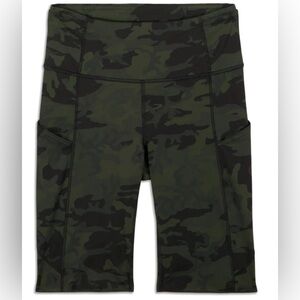 Fast and Free High Rise Shorts with pockets - Camo